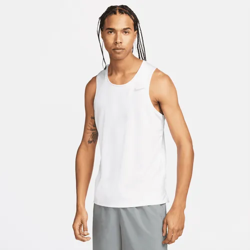 Nike Miler Men's Dri-FIT Running Tank Top - White - Polyester