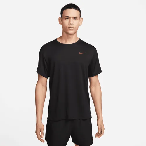 Nike Miler Men's Dri-FIT UV Short-Sleeve Running Top - Black - Polyester