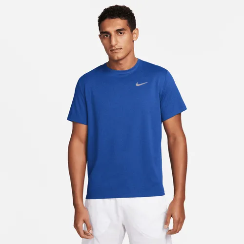 Nike Miler Men's Dri-FIT UV Short-Sleeve Running Top - Blue - Polyester