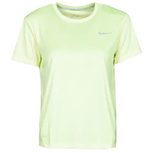 Nike  MILER TOP SS  women's T shirt in Green