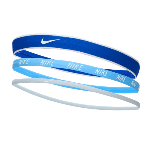 Nike Mixed-Width Headbands (3 Pack) - Blue - Nylon