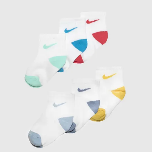 Nike Multi Baby pop Ankle Socks 6 Pack