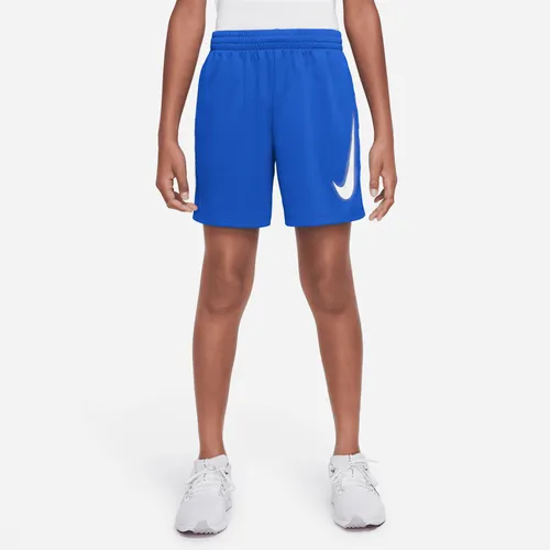 Nike Multi Older Kids' (Boys') Dri-FIT Graphic Training Shorts - Blue - Polyester