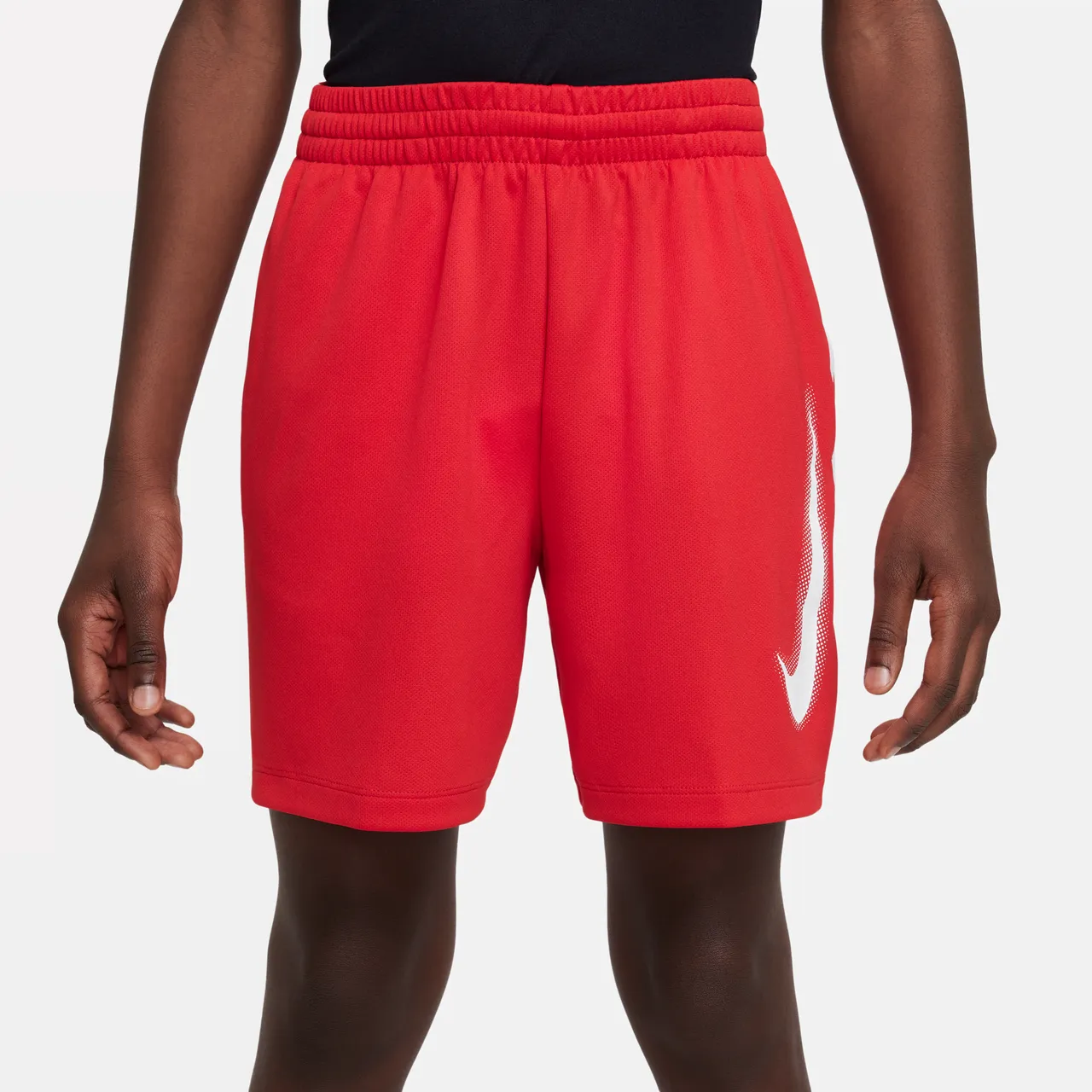Nike Multi Older Kids' (Boys') Dri-FIT Graphic Training Shorts - Red - Polyester