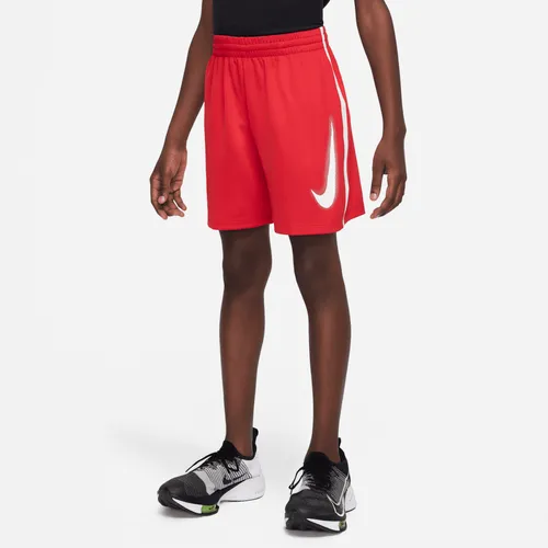 Nike Multi Older Kids' (Boys') Dri-FIT Graphic Training Shorts - Red - Polyester
