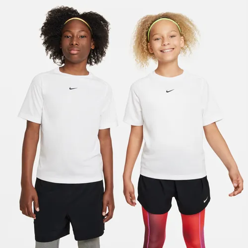Nike Multi Older Kids' (Boys') Dri-FIT Training Top - White - Polyester