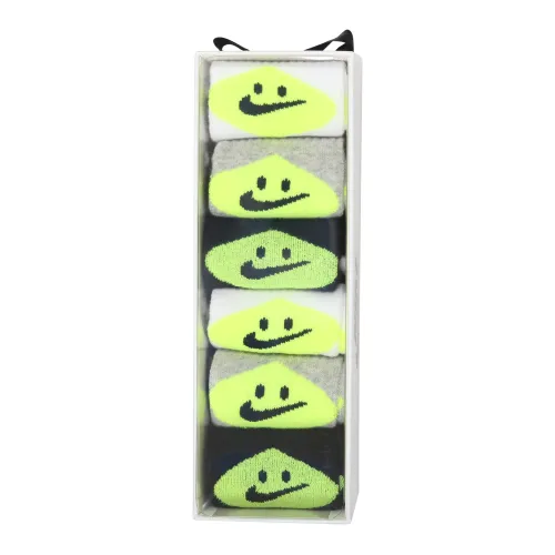 Nike , Multicolor Terry Socks with Smiley and Swoosh ,Multicolor unisex, Sizes:
