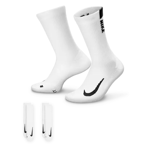 Nike Multiplier Crew Socks (2 Pairs) - White - Polyester