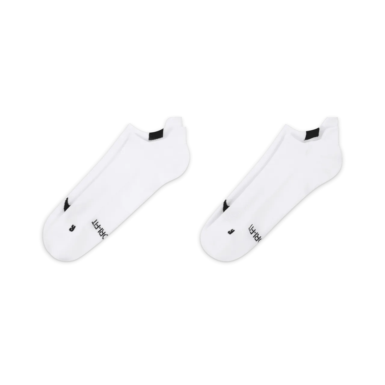 Nike Multiplier Running No-Show Socks (2 Pairs) - White - Polyester