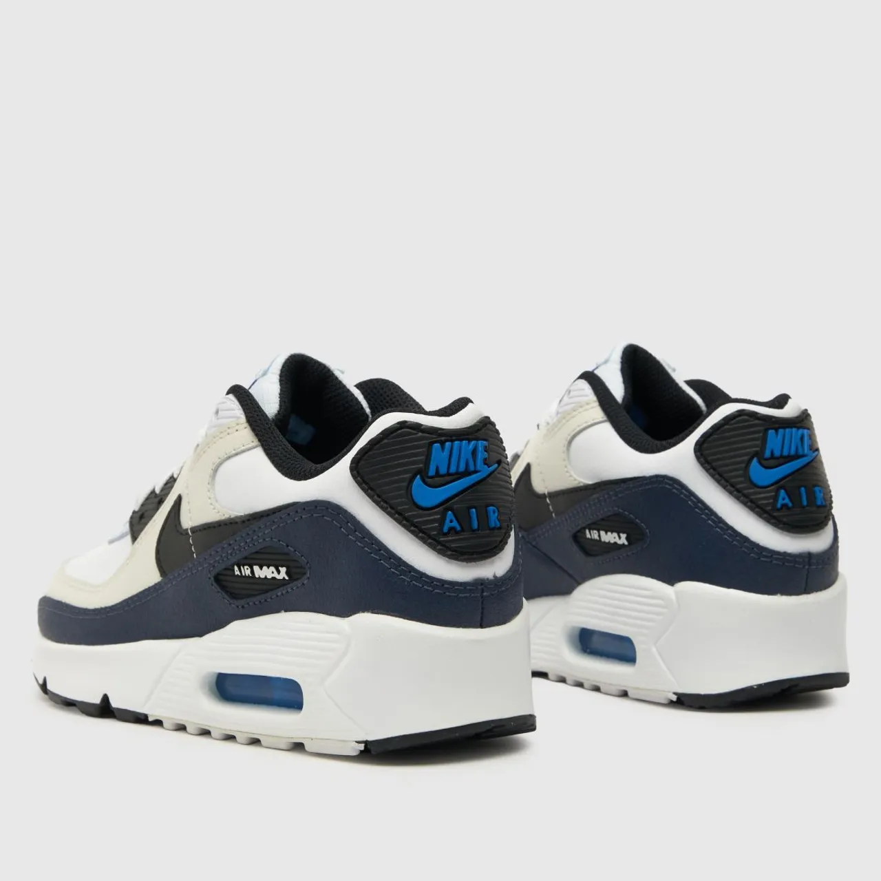 Nike Navy Multi Air Max 90 Ltr Boys Youth Trainers