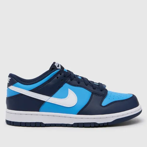 Nike Navy Multi Dunk low Boys Youth Trainers