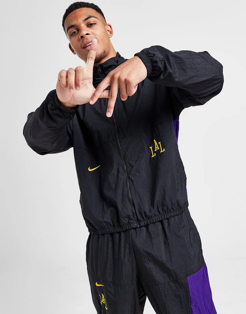 Nike NBA LA Lakers Courtside Woven Tracksuit - Black - Mens