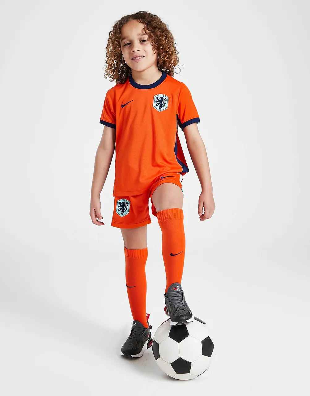 Nike Netherlands 2024/25 Home Kit Children - Orange