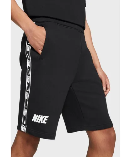 Nike NSW Repeat Mens Fleece Shorts Black Cotton