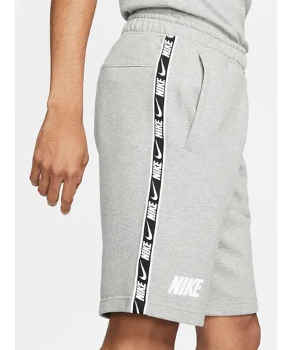 Nike NSW Repeat Mens Fleece Shorts Grey Cotton