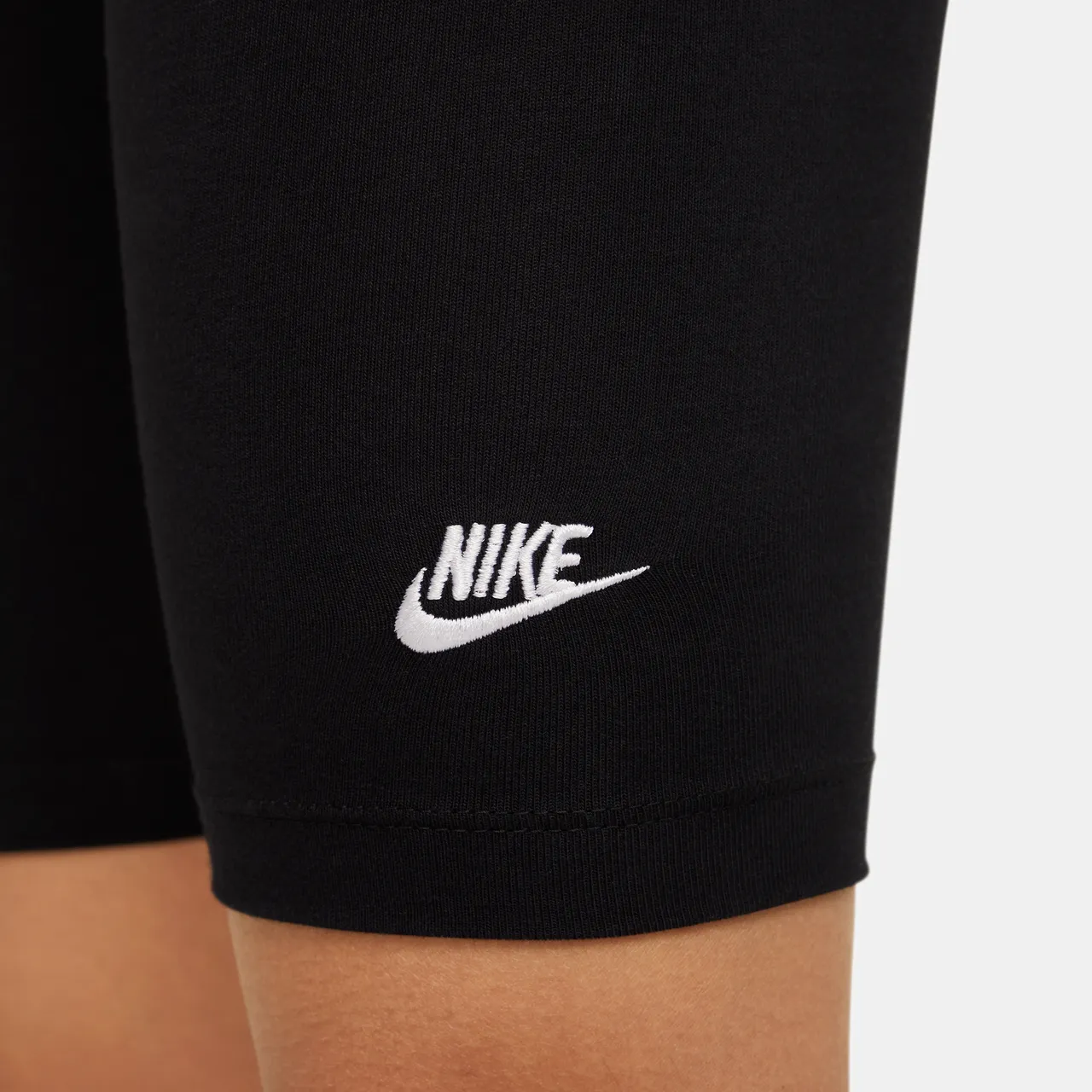 Nike Older Kids' (Girls') 18cm (approx.) Biker Shorts - Black - Polyester