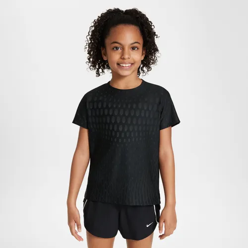 Nike Older Kids' (Girls') Dri-FIT ADV Short-Sleeve Top - Black - Polyester