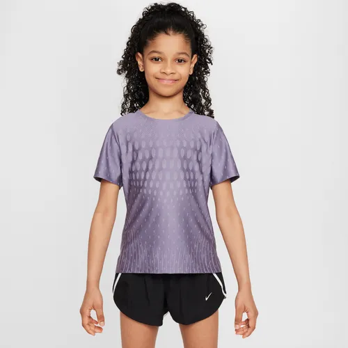 Nike Older Kids' (Girls') Dri-FIT ADV Short-Sleeve Top - Purple - Polyester