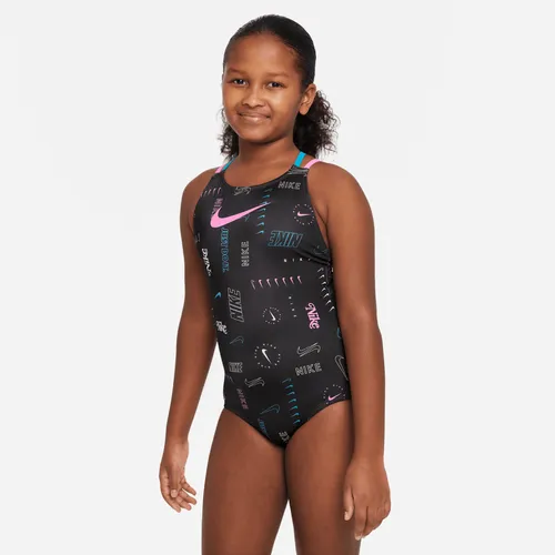 Nike Older Kids' (Girls') Spiderback One-piece Swimsuit - Black - Polyester