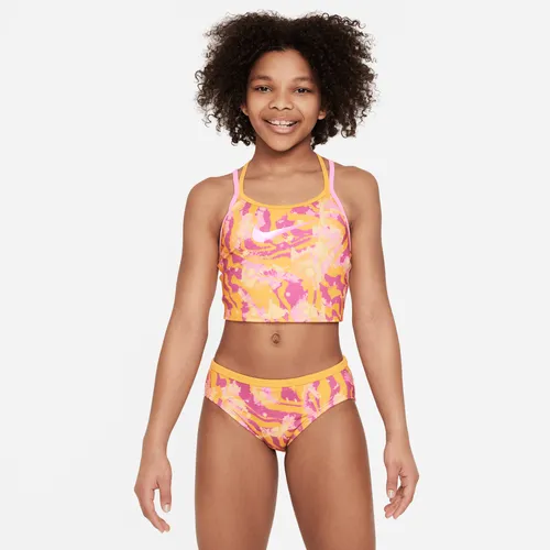 Nike Older Kids' (Girls') T-Crossback Midkini Swim Set - Pink