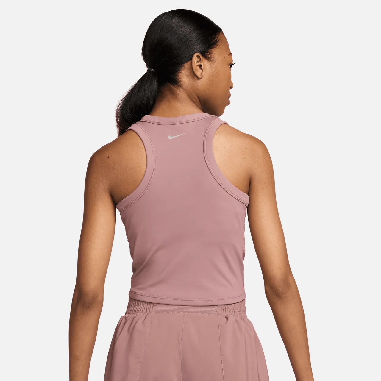 Nike One Fitted Women's Dri-FIT Cropped Tank Top - Purple - Polyester