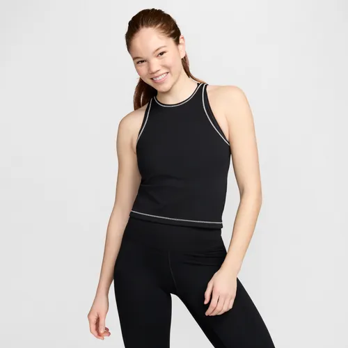 Nike One Fitted Women's Dri-FIT Ribbed Tank Top - Black - Polyester