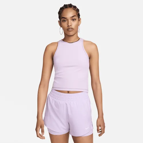 Nike One Fitted Women's Dri-FIT Ribbed Tank Top - Purple - Polyester
