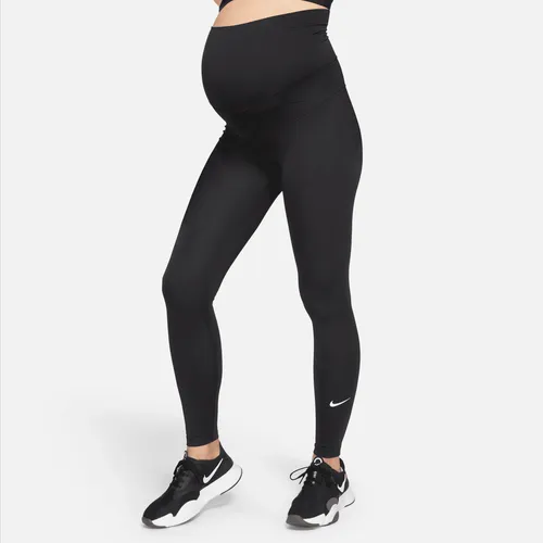 Nike One (M) Women's High-Waisted Leggings (Maternity) - Black - Polyester
