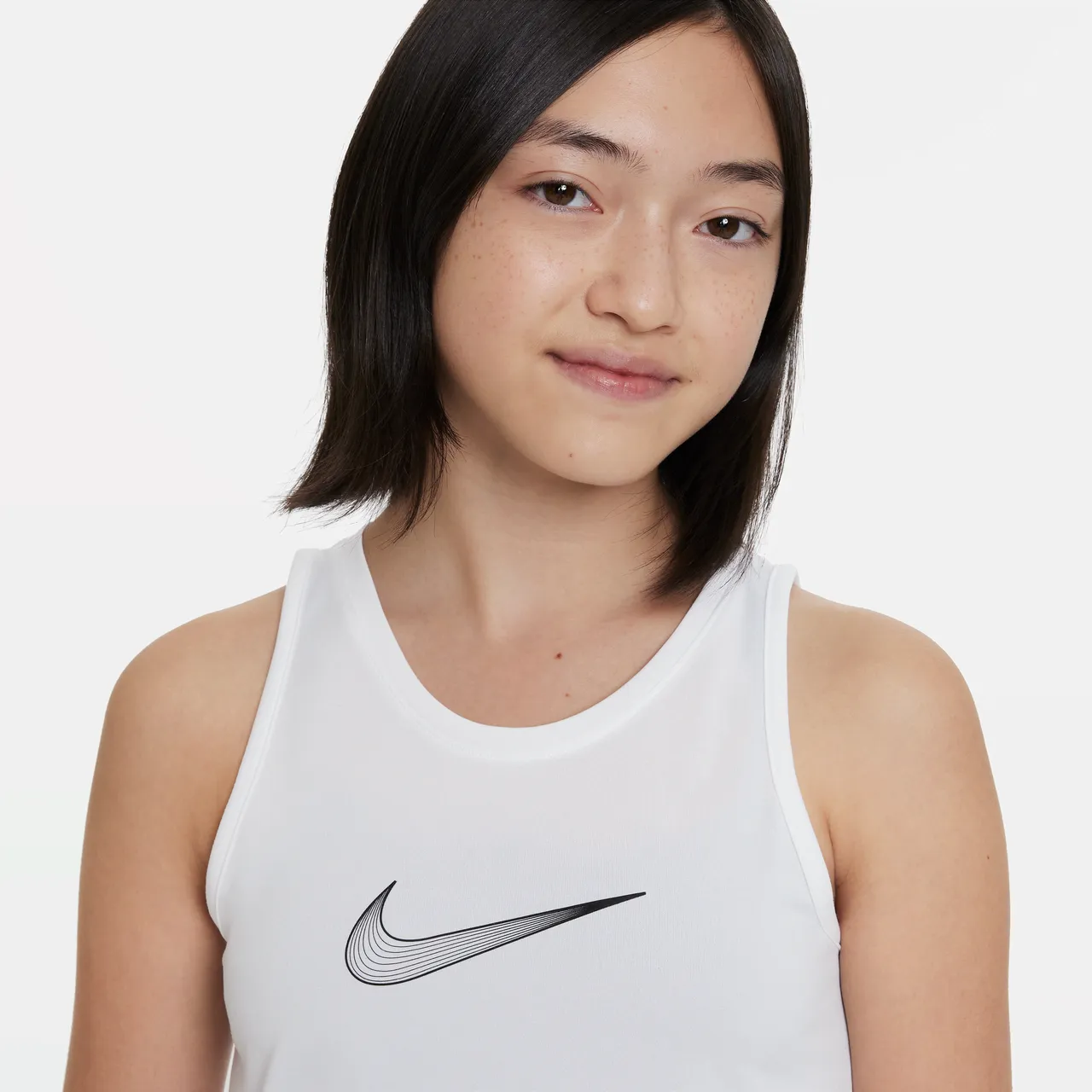 Nike One Older Kids' (Girls') Dri-FIT Training Tank - White - Polyester