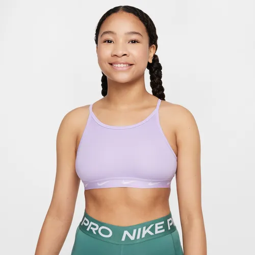 Nike One Older Kids' (Girls') Sports Bra - Purple - Polyester
