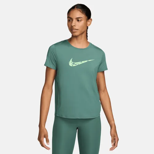 Nike One Swoosh Women's Dri-FIT Short-Sleeve Running Top - Green - Polyester
