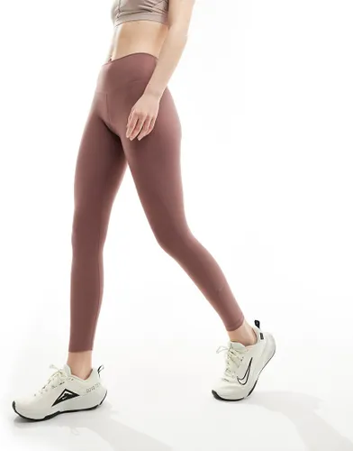 Nike One Training Dri-Fit high rise 7/8 leggings in smokey mauve-Brown