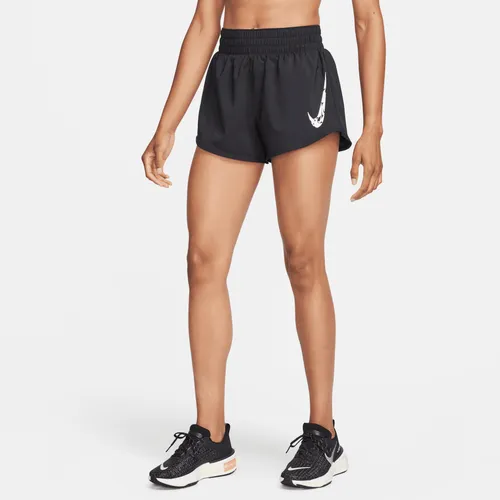 Nike One Women's Dri-FIT Mid-Rise 8cm (approx.) Brief-Lined Shorts - Black - Polyester