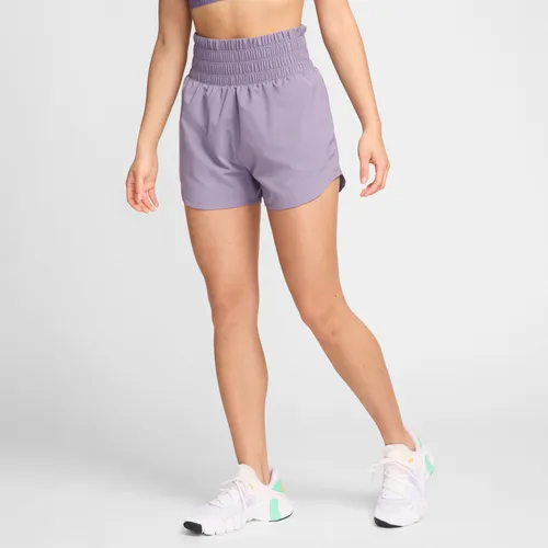Nike One Women's Dri-FIT Ultra High-Waisted 8cm (approx.) Brief-Lined Shorts - Purple - Polyester