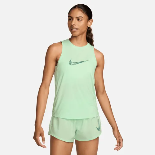 Nike One Women's Graphic Running Tank Top - Green - Polyester