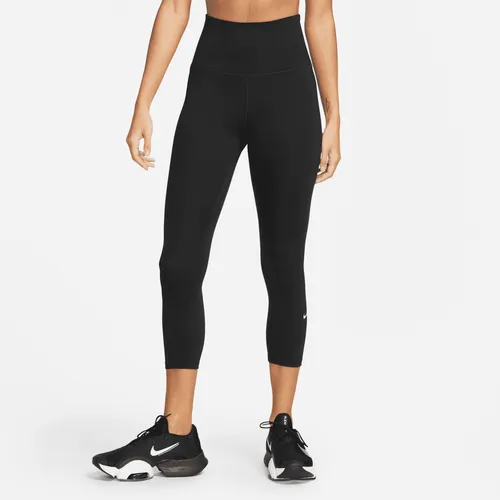 Nike One Women's High-Rise Cropped Leggings - Black - Polyester