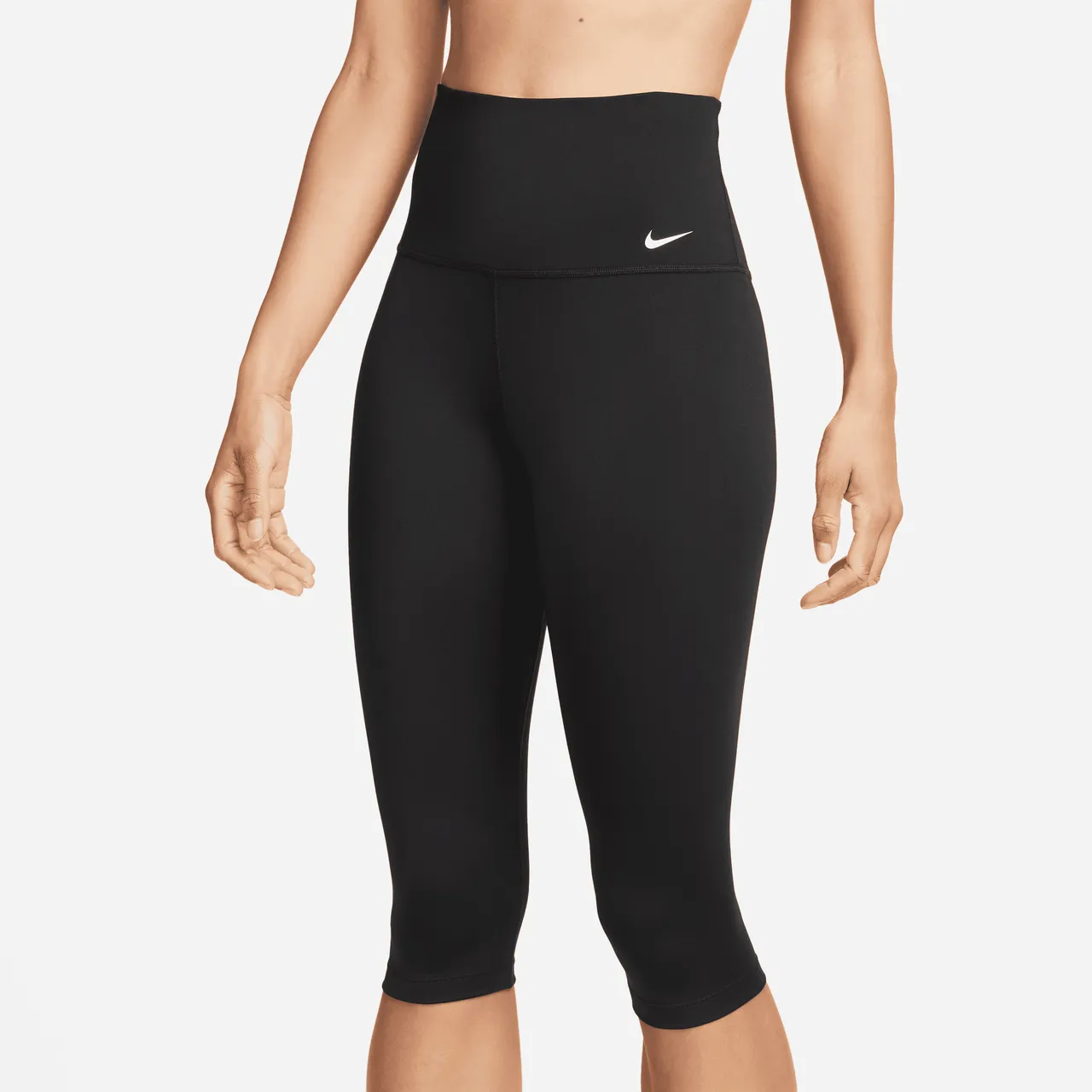 Nike One Women's High-Waisted Capri Leggings - Black - Polyester