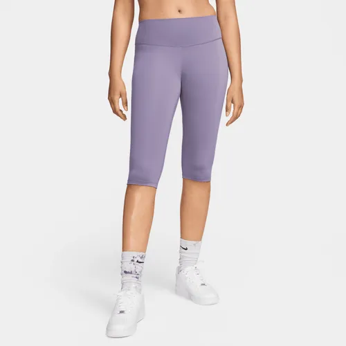 Nike One Women's High-Waisted Capri Leggings - Purple - Polyester