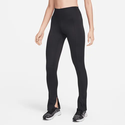 Nike One Women's High-Waisted Full-Length Split-Hem Leggings - Black - Polyester