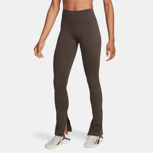Nike One Women's High-Waisted Full-Length Split-Hem Leggings - Brown - Polyester