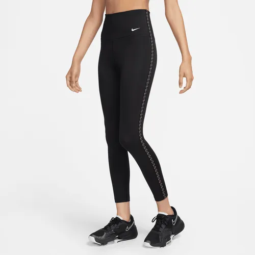 Nike One Women's Therma-FIT High-Waisted 7/8 Leggings - Black - Polyester
