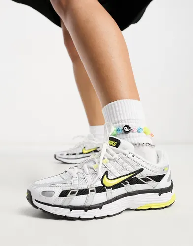 Nike P-6000 trainers in silver and yellow