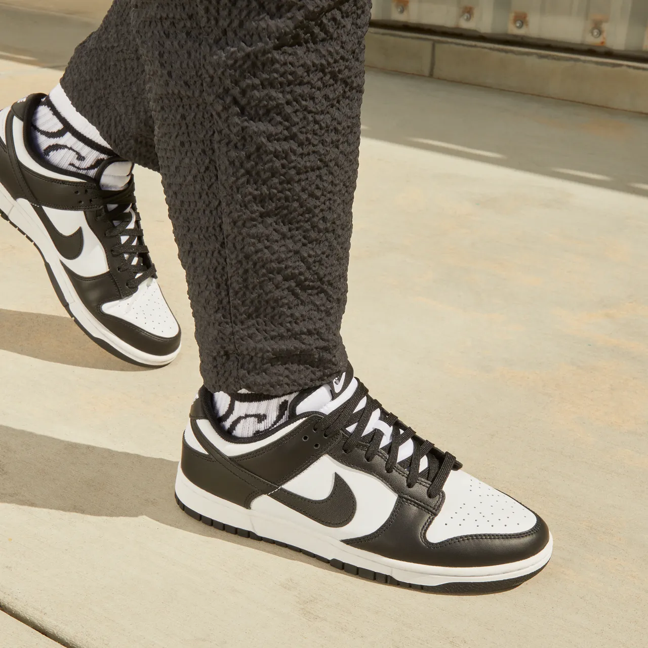 Nike Panda Dunk Low Retro Men's Shoe - White - Leather