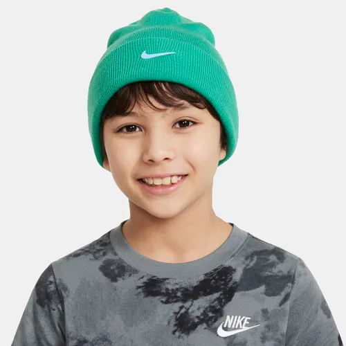 Nike Peak Kids' Swoosh Beanie - Green - Polyester