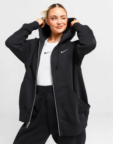 Nike Phoenix Fleece Oversized Full Zip Hoodie - Black - Womens