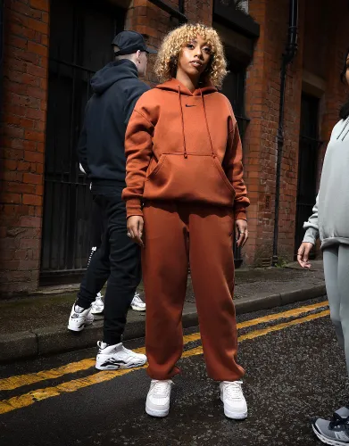 Nike Phoenix Fleece Oversized Joggers - Rugged Orange - Womens
