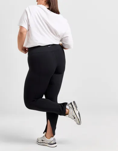 Nike Plus Size Split Flare Leggings - Black - Womens