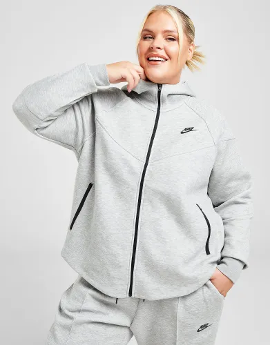 Nike Plus Size Tech Fleece Full Zip Hoodie - Dark Grey - Womens