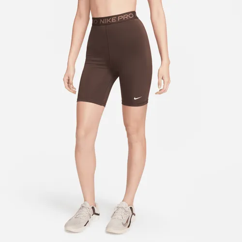 Nike Pro 365 Women's High-Waisted 18cm (approx.) Shorts - Brown - Polyester