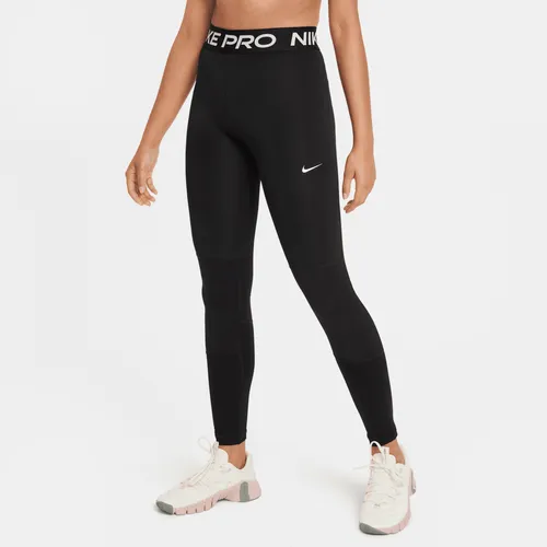 Nike Pro Dri-FIT Older Kids' (Girls') Leggings - Black - Polyester